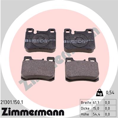 Placute frana ZIMMERMANN 21301.150.1