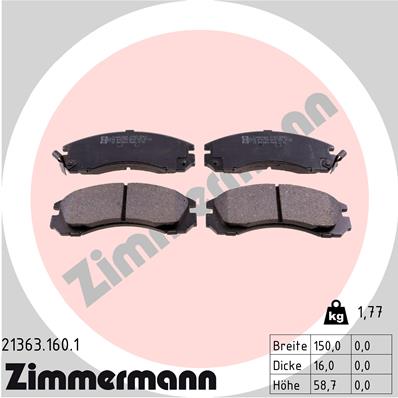 Placute frana ZIMMERMANN 21363.160.1