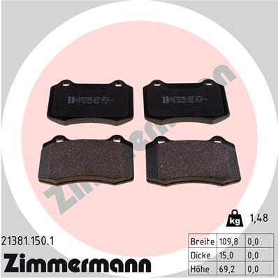 Placute frana ZIMMERMANN 21381.150.1