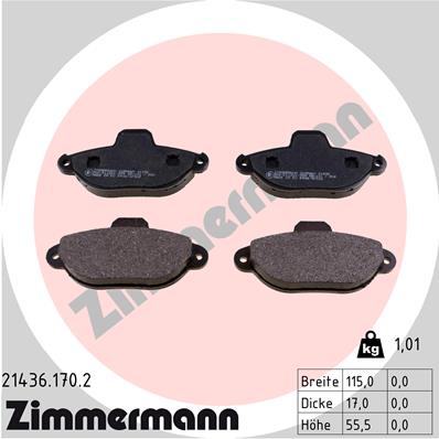 Placute frana ZIMMERMANN 21436.170.2