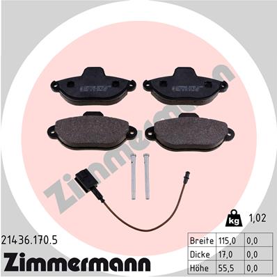 Placute frana ZIMMERMANN 21436.170.5