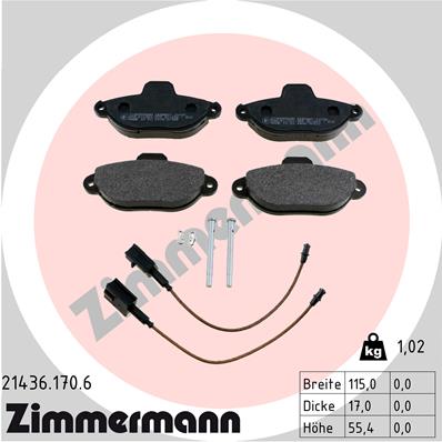 Placute frana ZIMMERMANN 21436.170.6