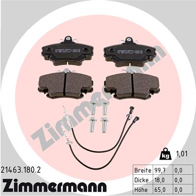 Placute frana ZIMMERMANN 21463.180.2
