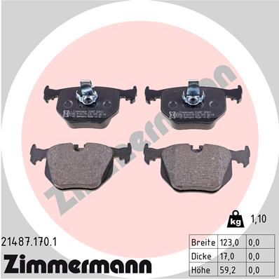 Placute frana ZIMMERMANN 21487.170.1