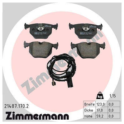 Placute frana ZIMMERMANN 21487.170.2