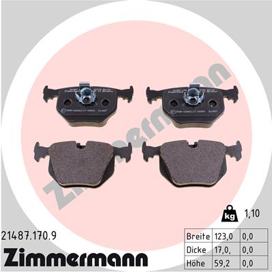 Placute frana ZIMMERMANN 21487.170.9