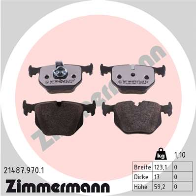 Placute frana ZIMMERMANN 21487.970.1