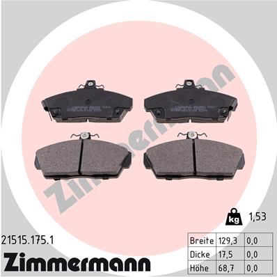 Placute frana ZIMMERMANN 21515.175.1