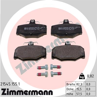 Placute frana ZIMMERMANN 21545.155.1