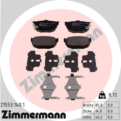 Placute frana ZIMMERMANN 21553.140.1