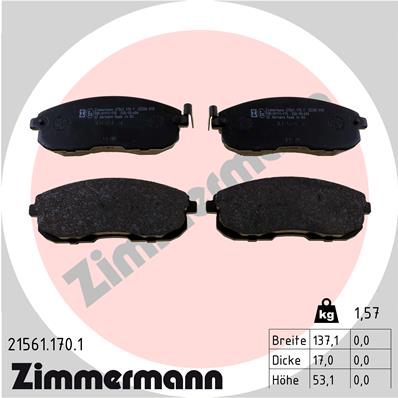 Placute frana ZIMMERMANN 21561.170.1