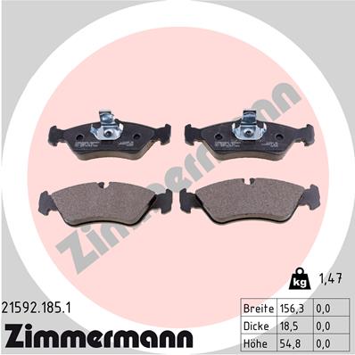 Placute frana ZIMMERMANN 21592.185.1