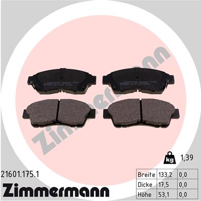 Placute frana ZIMMERMANN 21601.175.1