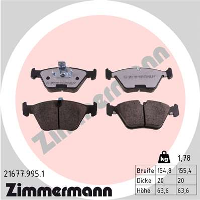 Placute frana ZIMMERMANN 21677.995.1