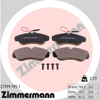 Placute frana ZIMMERMANN 21799.195.1
