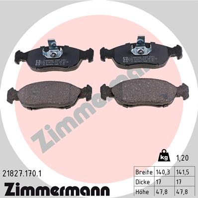 Placute frana ZIMMERMANN 21827.170.1