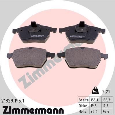 Placute frana ZIMMERMANN 21829.195.1