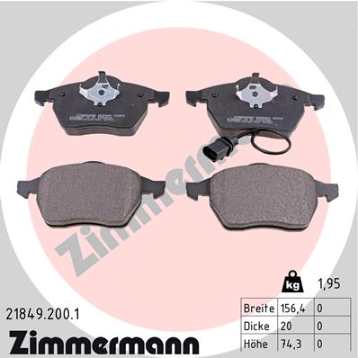 Placute frana ZIMMERMANN 21849.200.1