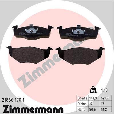 Placute frana ZIMMERMANN 21866.170.1