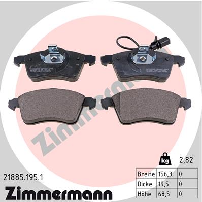 Placute frana ZIMMERMANN 21885.195.1