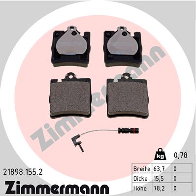 Placute frana ZIMMERMANN 21898.155.2