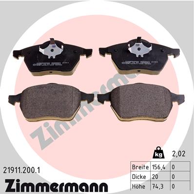 Placute frana ZIMMERMANN 21911.200.1
