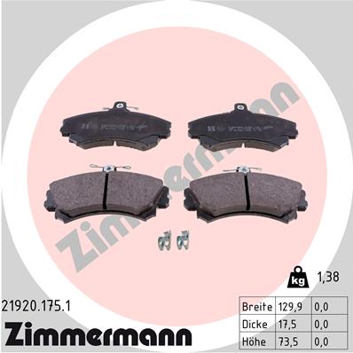 Placute frana ZIMMERMANN 21920.175.1