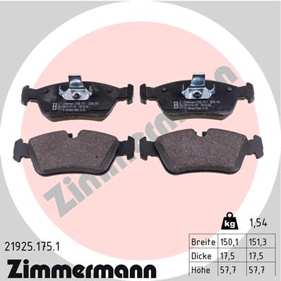 Placute frana ZIMMERMANN 21925.175.1