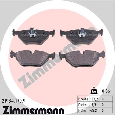 Placute frana ZIMMERMANN 21934.170.9