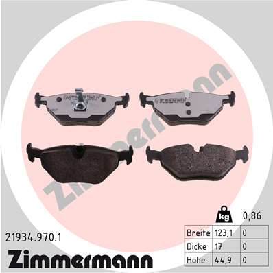 Placute frana ZIMMERMANN 21934.970.1
