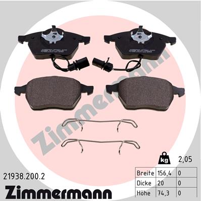 Placute frana ZIMMERMANN 21938.200.2