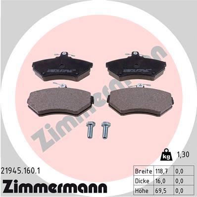 Placute frana ZIMMERMANN 21945.160.1