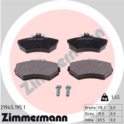 Placute frana ZIMMERMANN 21945.195.1