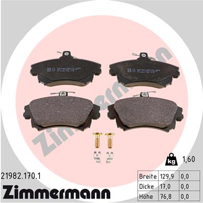 Placute frana ZIMMERMANN 21982.170.1