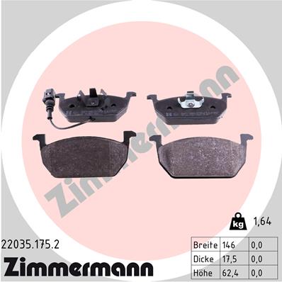 Placute frana ZIMMERMANN 22035.175.2
