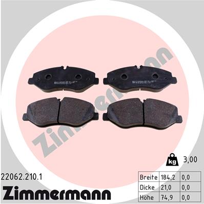 Placute frana ZIMMERMANN 22062.210.1