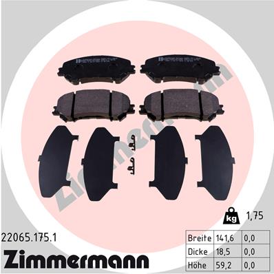 Placute frana ZIMMERMANN 22065.175.1