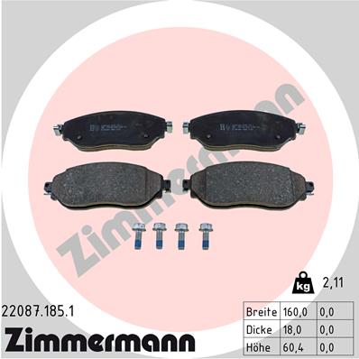 Placute frana ZIMMERMANN 22087.185.1