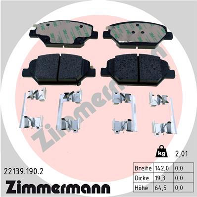 Placute frana ZIMMERMANN 22139.190.2