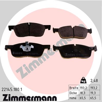 Placute frana ZIMMERMANN 22145.180.1