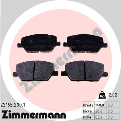Placute frana ZIMMERMANN 22165.200.1