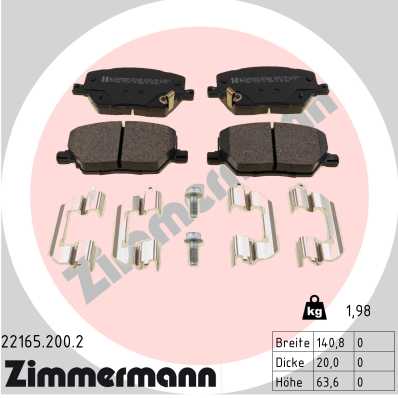 Placute frana ZIMMERMANN 22165.200.2