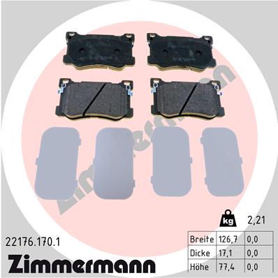 Placute frana ZIMMERMANN 22176.170.1