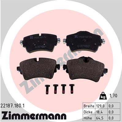 Placute frana ZIMMERMANN 22187.180.1
