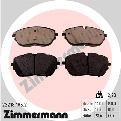 Placute frana ZIMMERMANN 22218.185.2