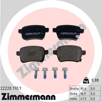 Placute frana ZIMMERMANN 22220.170.1