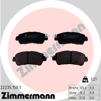 Placute frana ZIMMERMANN 22235.150.1