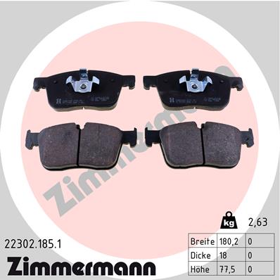 Placute frana ZIMMERMANN 22302.185.1
