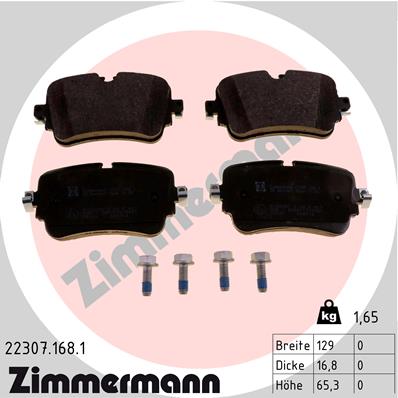Placute frana ZIMMERMANN 22307.168.1
