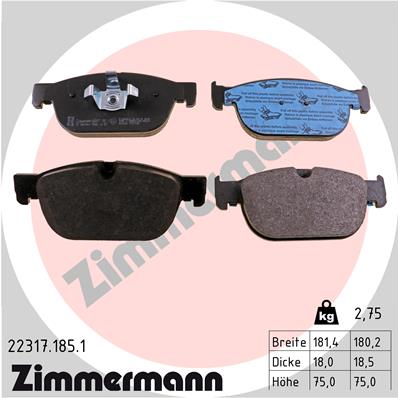 Placute frana ZIMMERMANN 22317.185.1